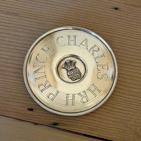 Other - King Charles Prince of Wales Silver Drink Coaster, Caernarvon Castle